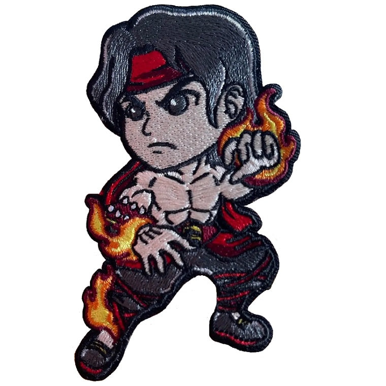 MK FIGHTER #2 - BURNING - EMBORIDERY PATCH