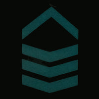 BLUE GLOW IN THE DARK RANK PATCH - 2ND SERGEANT