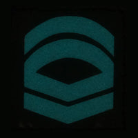 BLUE GLOW IN THE DARK RANK PATCH - 1ST CLASS CORPORAL