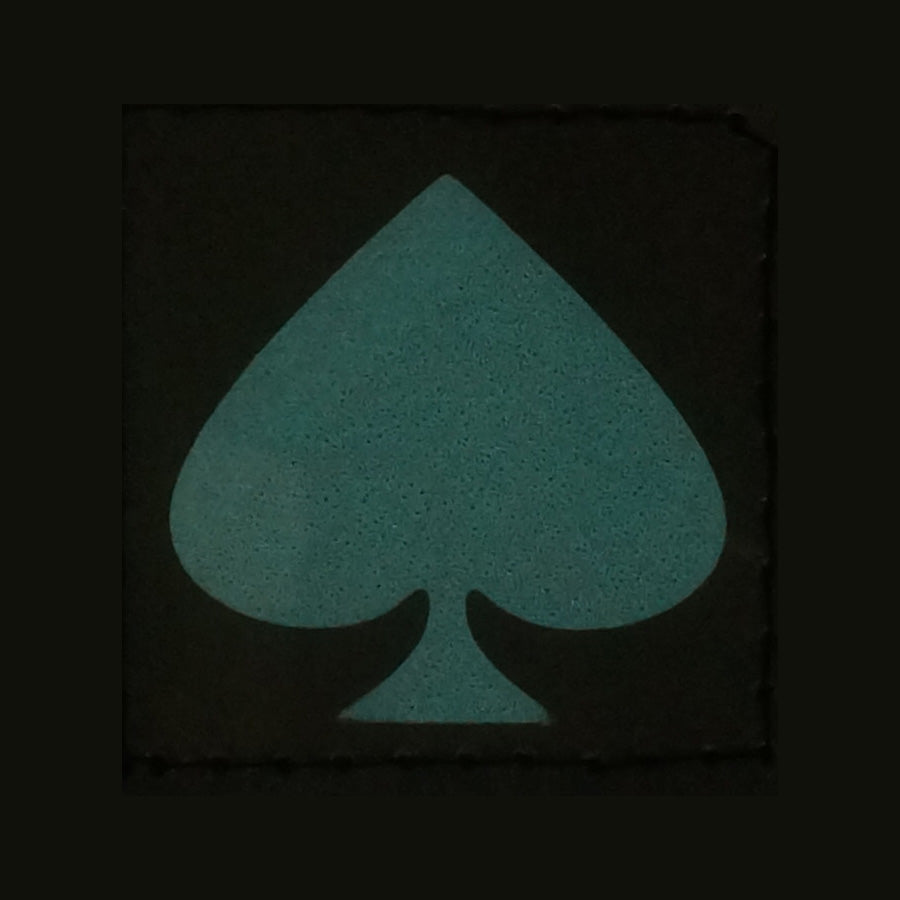 PLAYING CARD SYMBOL SPADES GITD PATCH - The Morale Patches