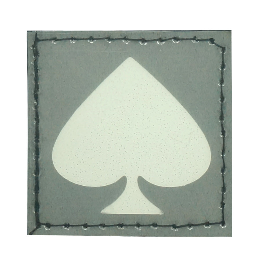 PLAYING CARD SYMBOL SPADES GITD PATCH - The Morale Patches