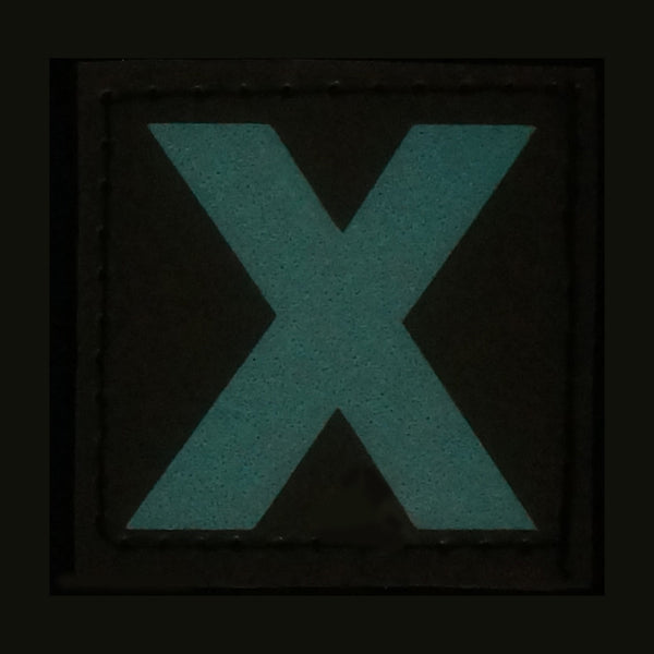 X PATCH - BLUE GLOW IN THE DARK