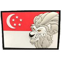 SINGAPORE MERLION FLAG - PVC PATCH