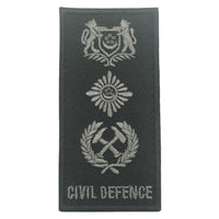 MINI SCDF RANK PATCH - BLACK FOLIAGE