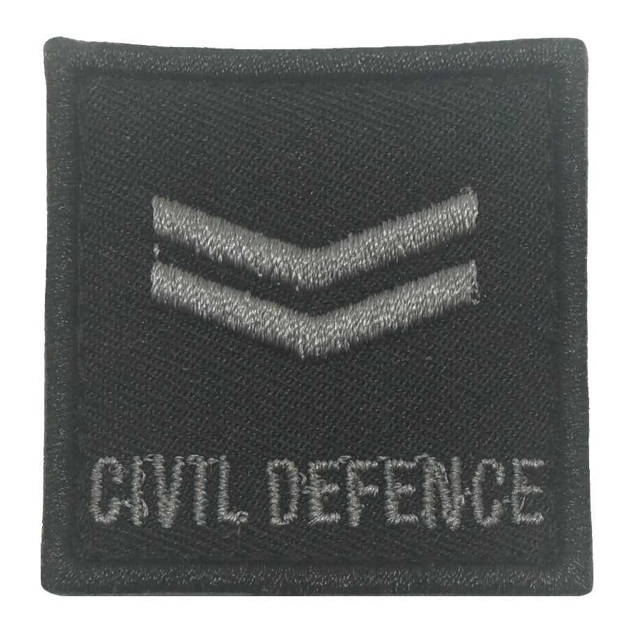 MINI SCDF RANK PATCH - BLACK FOLIAGE