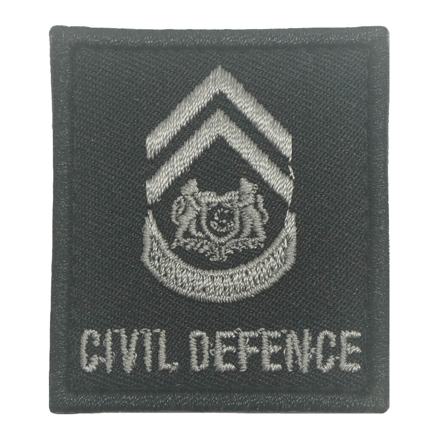 MINI SCDF RANK PATCH - BLACK FOLIAGE