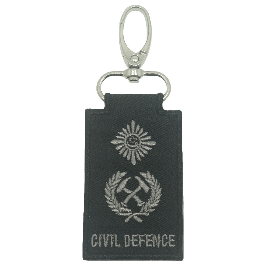 MINI SCDF RANK KEYCHAIN - BLACK FOLIAGE