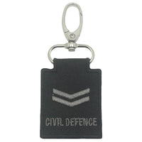 MINI SCDF RANK KEYCHAIN - BLACK FOLIAGE