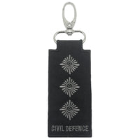 MINI SCDF RANK KEYCHAIN - BLACK FOLIAGE