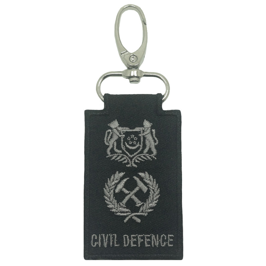 MINI SCDF RANK KEYCHAIN - BLACK FOLIAGE