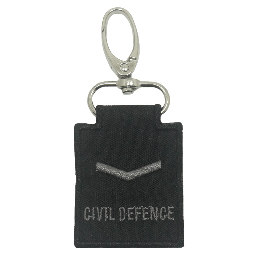 MINI SCDF RANK KEYCHAIN - BLACK FOLIAGE