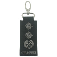 MINI SCDF RANK KEYCHAIN - BLACK FOLIAGE