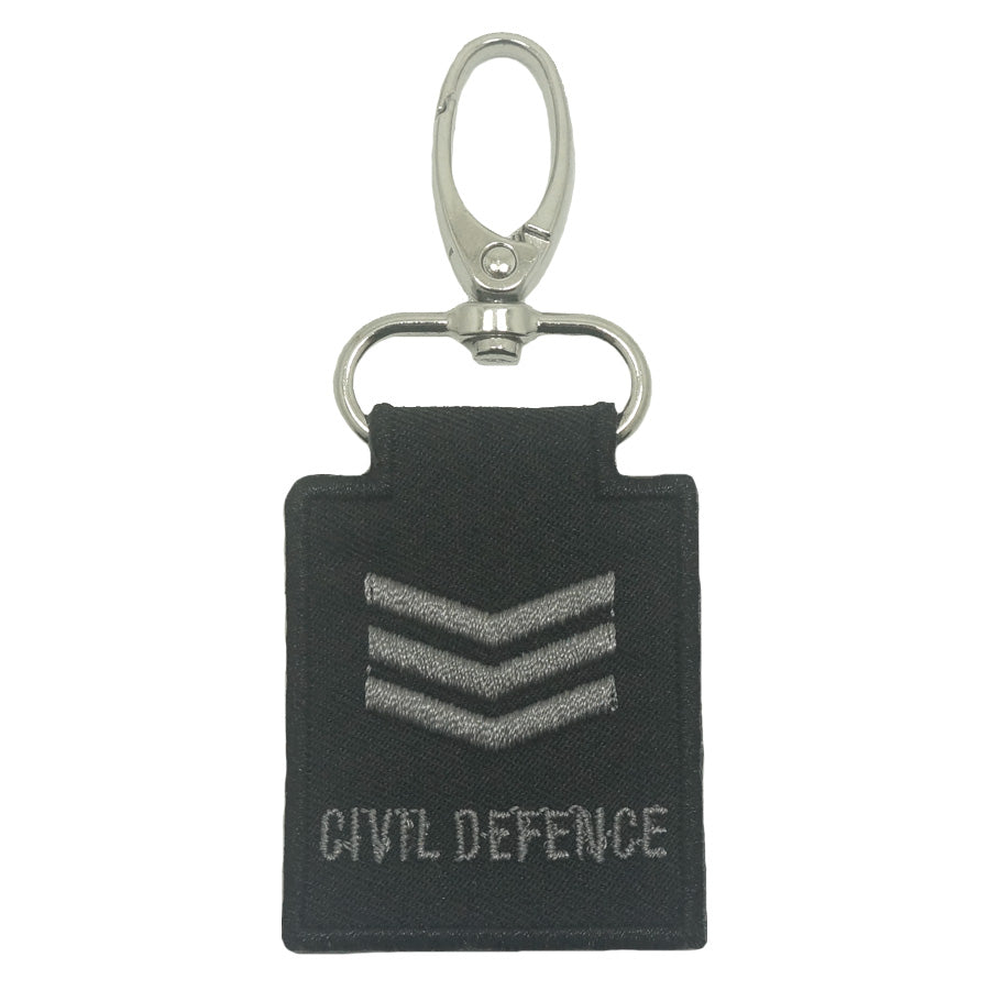 MINI SCDF RANK KEYCHAIN - BLACK FOLIAGE