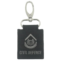 MINI SCDF RANK KEYCHAIN - BLACK FOLIAGE