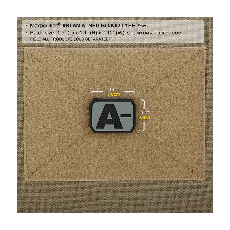 MAXPEDITION A- NEG BLOOD TYPE PATCH