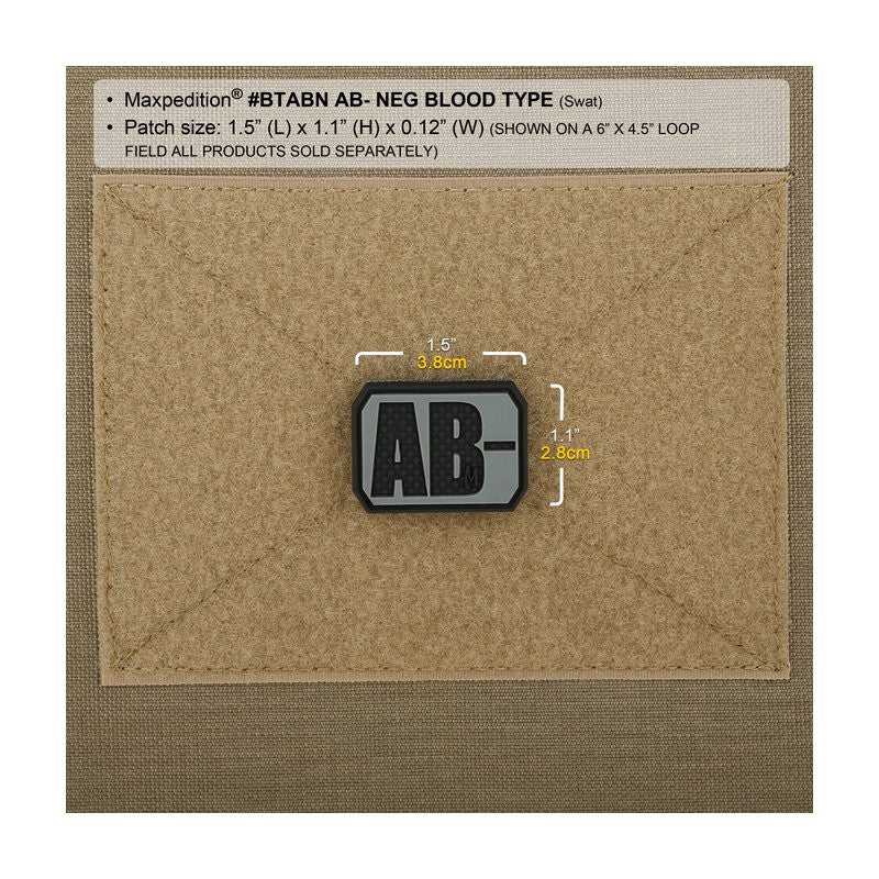 MAXPEDITION AB- NEG BLOOD TYPE PATCH