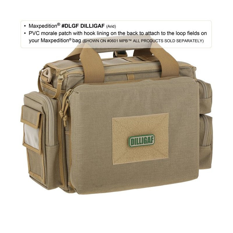 MAXPEDITION DILLIGAF 2.75' X 1" PATCH - ARID