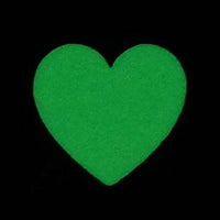 1 INCH HEART PATCH - GLOW IN THE DARK - The Morale Patches