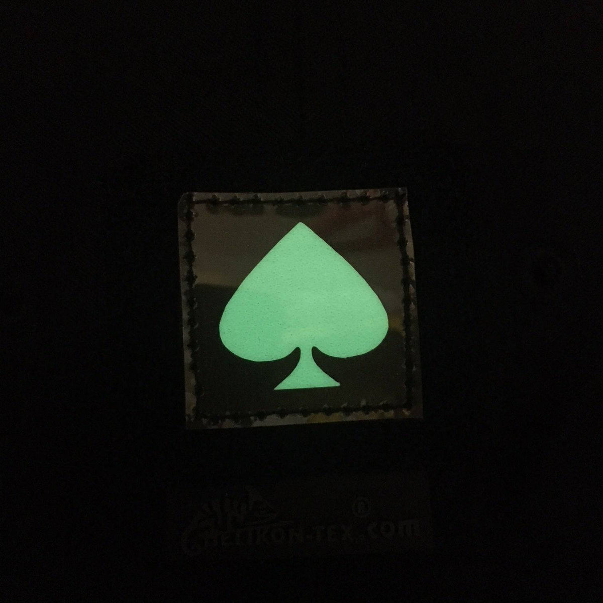 1 INCH SPADE PATCH - GLOW IN THE DARK - The Morale Patches