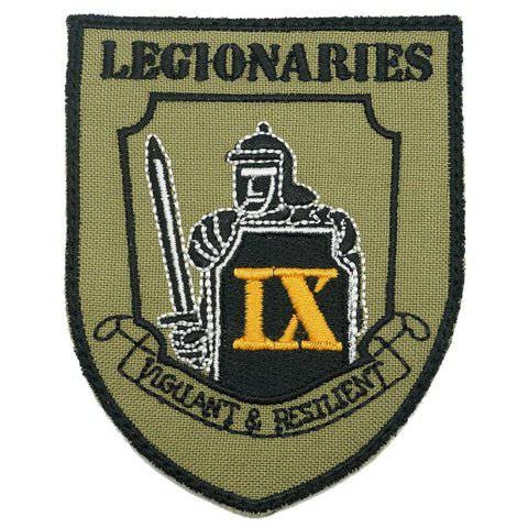 9 SIR LEGIONARIES LOGO PATCH - OLIVE GREEN - The Morale Patches