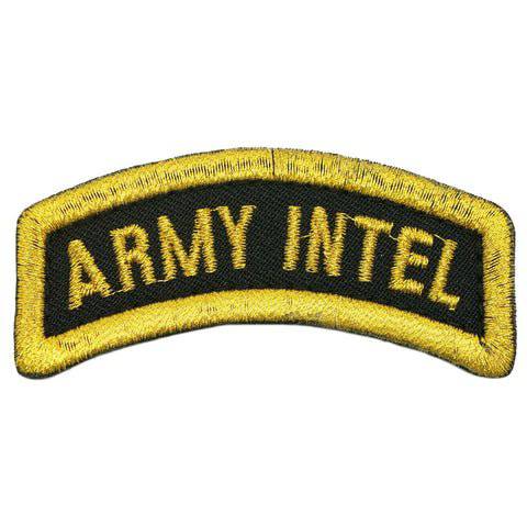 ARMY INTEL TAB - BLACK GOLD - The Morale Patches