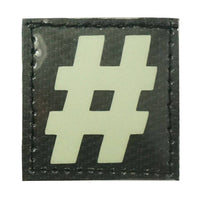BIG HASHTAG GITD PATCH - GLOW IN THE DARK - The Morale Patches