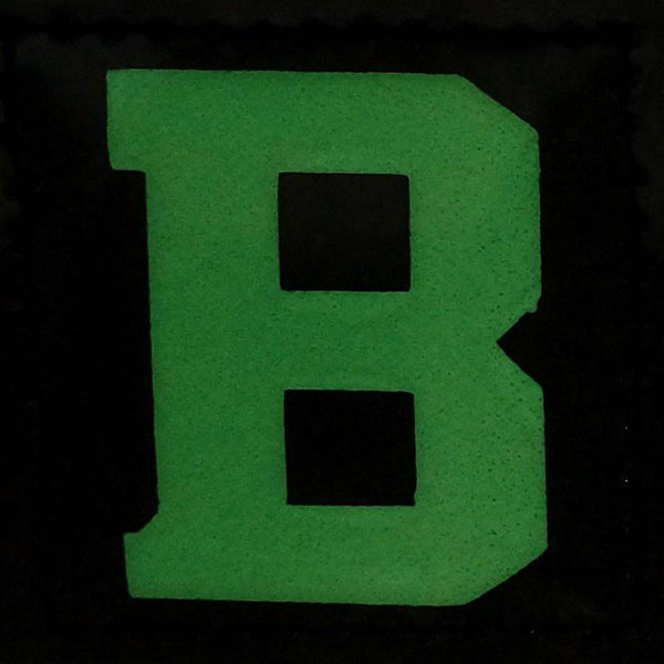 BIG LETTER B GITD PATCH - GLOW IN THE DARK - The Morale Patches