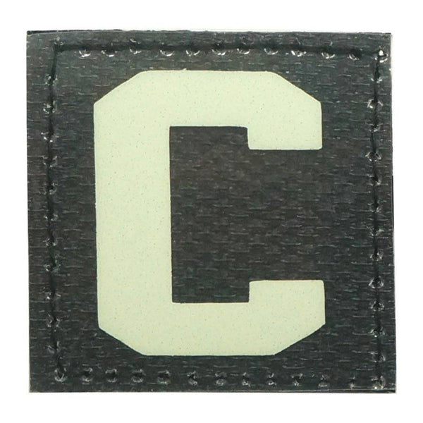 BIG LETTER C GITD PATCH - GLOW IN THE DARK - The Morale Patches
