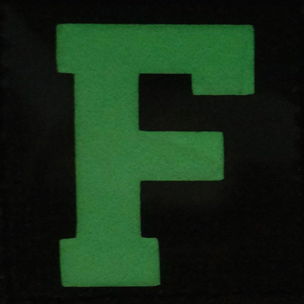 BIG LETTER F GITD PATCH - GLOW IN THE DARK - The Morale Patches