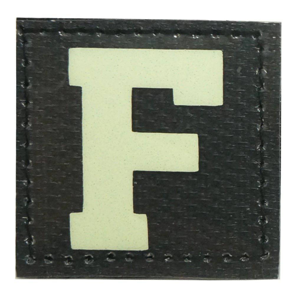 BIG LETTER F GITD PATCH - GLOW IN THE DARK - The Morale Patches