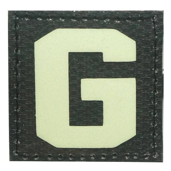 BIG LETTER G GITD PATCH - GLOW IN THE DARK - The Morale Patches