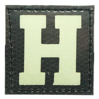 BIG LETTER H GITD PATCH - GLOW IN THE DARK - The Morale Patches