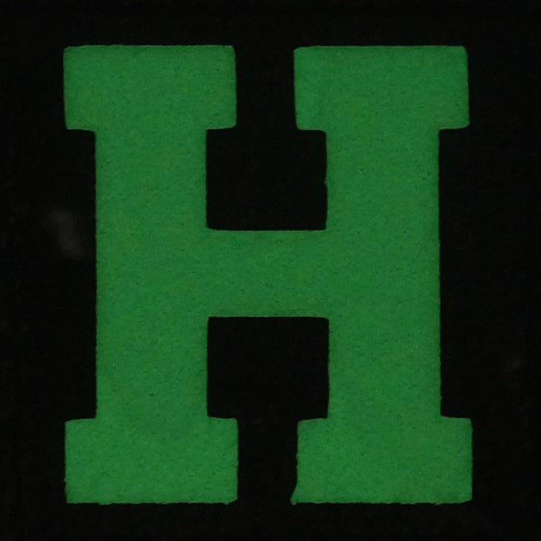 BIG LETTER H GITD PATCH - GLOW IN THE DARK - The Morale Patches