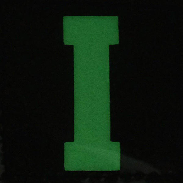 BIG LETTER I GITD PATCH - GLOW IN THE DARK - The Morale Patches