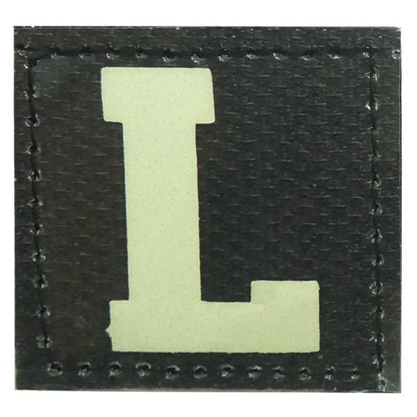 BIG LETTER L GITD PATCH - GLOW IN THE DARK - The Morale Patches