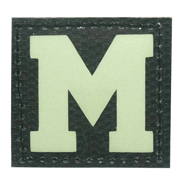 BIG LETTER M GITD PATCH - GLOW IN THE DARK - The Morale Patches