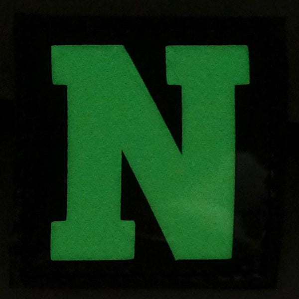 BIG LETTER N GITD PATCH - GLOW IN THE DARK - The Morale Patches