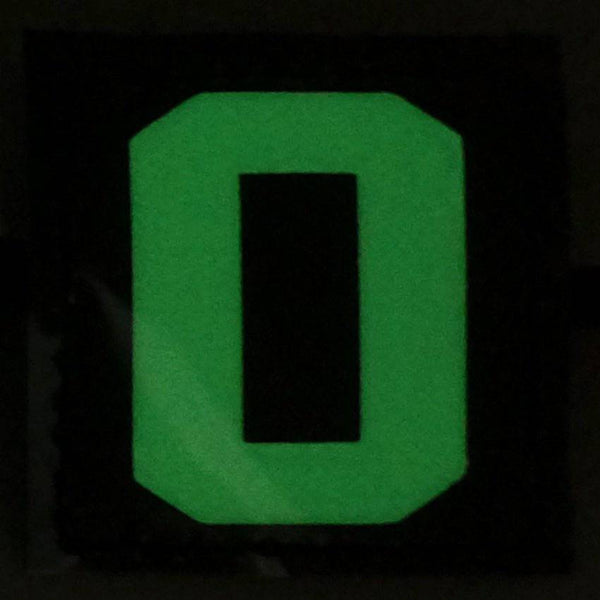 BIG LETTER O GITD PATCH - GLOW IN THE DARK - The Morale Patches