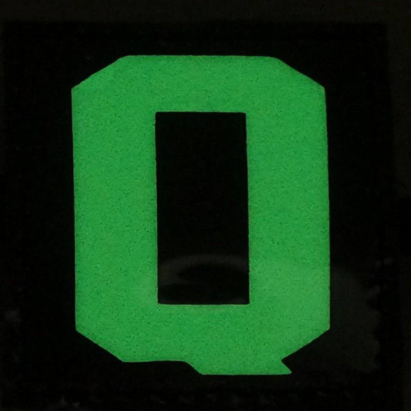 BIG LETTER Q GITD PATCH - GLOW IN THE DARK - The Morale Patches