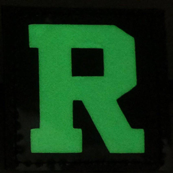 BIG LETTER R GITD PATCH - GLOW IN THE DARK - The Morale Patches