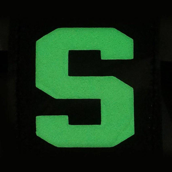 BIG LETTER S GITD PATCH - GLOW IN THE DARK - The Morale Patches