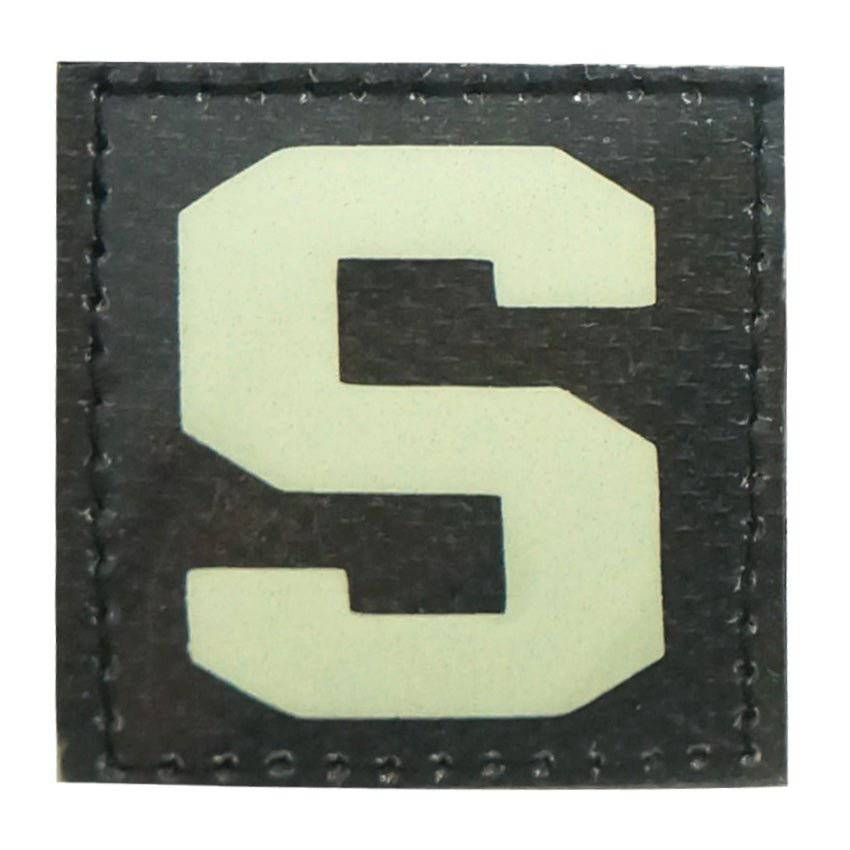 BIG LETTER S GITD PATCH - GLOW IN THE DARK - The Morale Patches