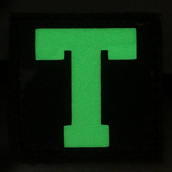 BIG LETTER T GITD PATCH - GLOW IN THE DARK - The Morale Patches