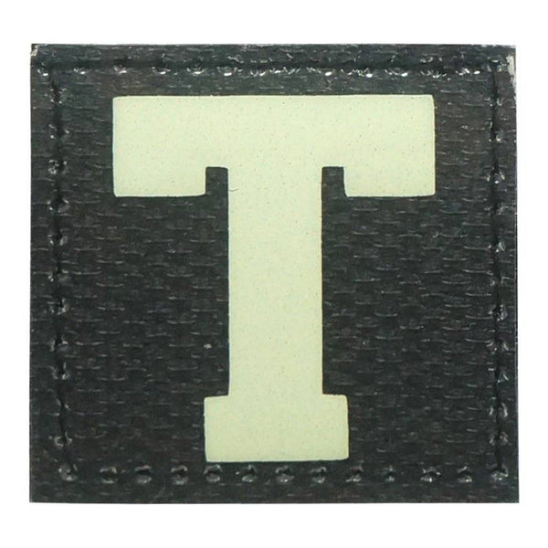 BIG LETTER T GITD PATCH - GLOW IN THE DARK - The Morale Patches