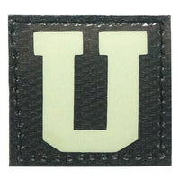 BIG LETTER U GITD PATCH - GLOW IN THE DARK - The Morale Patches