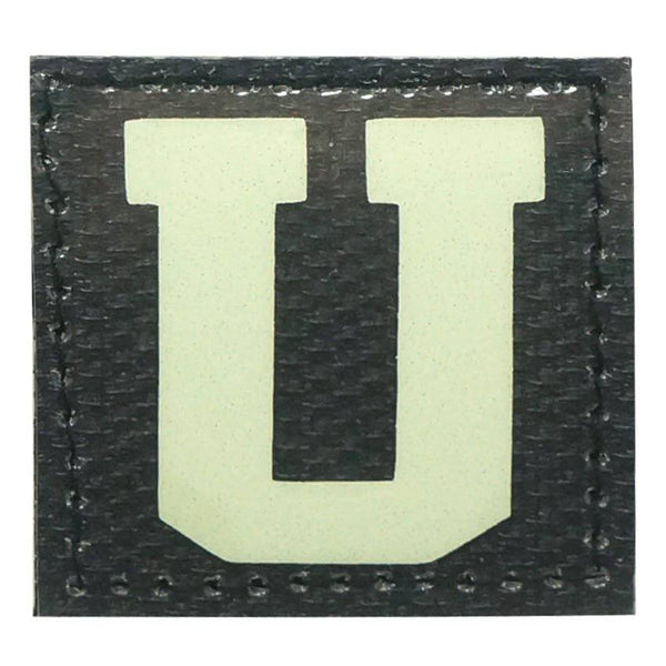 BIG LETTER U GITD PATCH - GLOW IN THE DARK - The Morale Patches