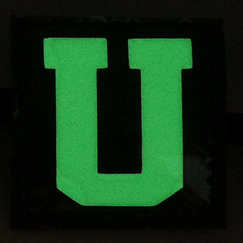 BIG LETTER U GITD PATCH - GLOW IN THE DARK - The Morale Patches