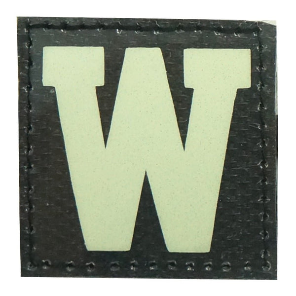 BIG LETTER W GITD PATCH - GLOW IN THE DARK - The Morale Patches