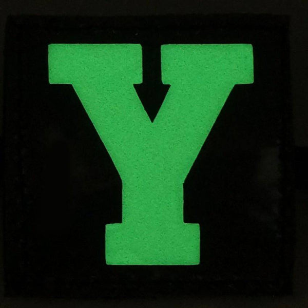 BIG LETTER Y GITD PATCH - GLOW IN THE DARK - The Morale Patches