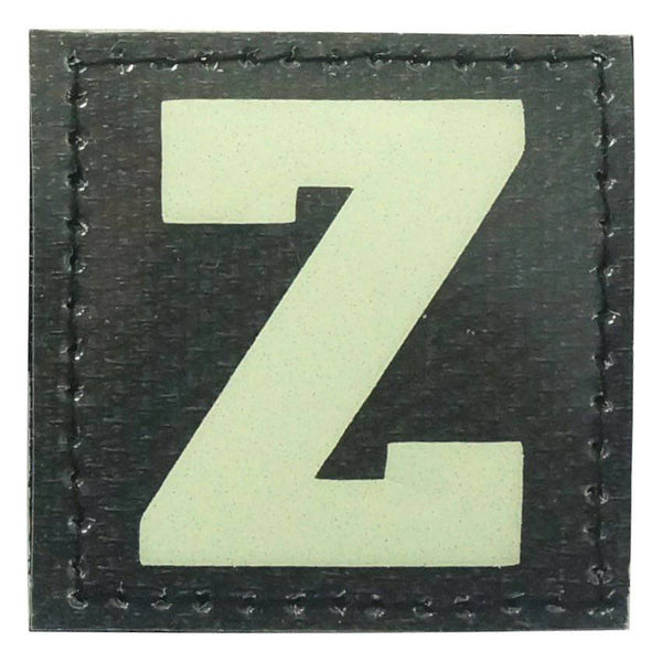 BIG LETTER Z GITD PATCH - GLOW IN THE DARK - The Morale Patches
